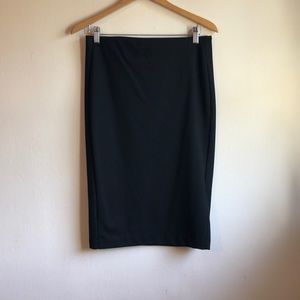 Pencil bodycon stretch jersey black skirt
